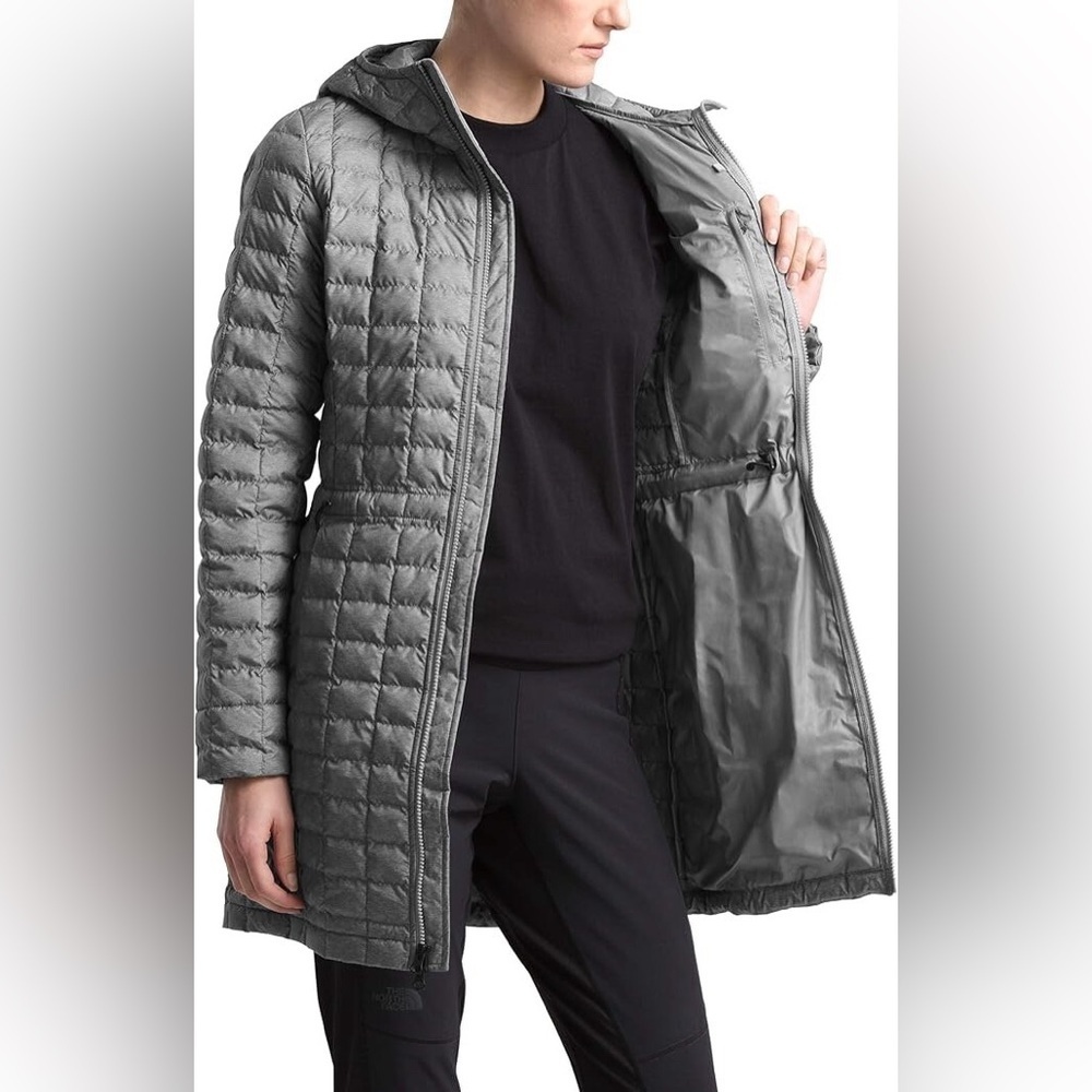The North Face Women’s ThermoBall Eco Hooded Parka Jacket Gray Size S Small - Picture 3 of 12